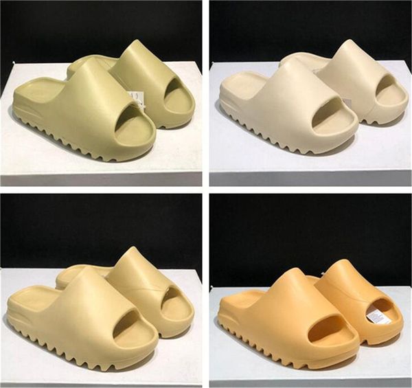 2021 runner slipper slide sandals shoes mens enflame orange triple black white bone resin earth brown green men women sandal size 36-45